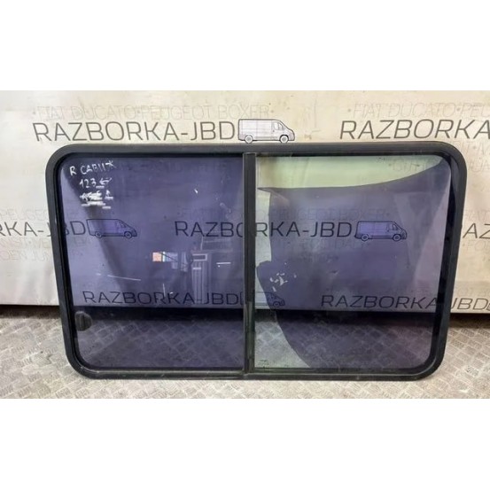 Стекло двери боковой правой (FIAT DUCATO 244 Кузов 2002-2006г + ЕЛАБУГА, 123*65.5, Б/у)