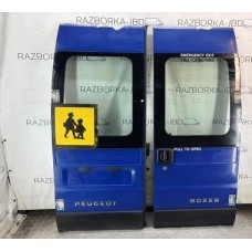 Дверь задняя левая (FIAT DUCATO 244 Кузов 2002-2006г + ЕЛАБУГА, Высокая под стекло H 193,Синий, Б/у)