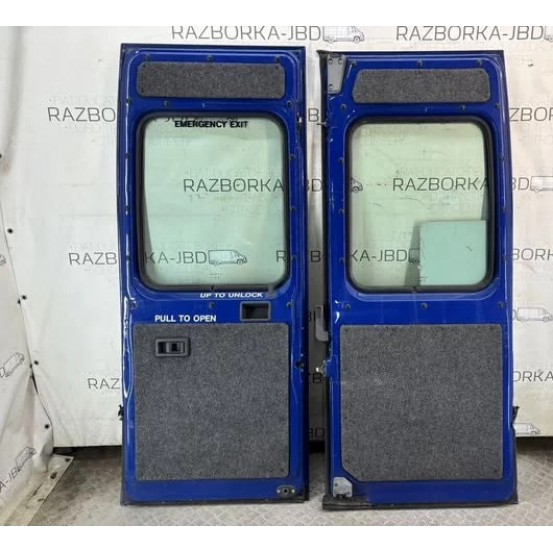 Дверь задняя левая (FIAT DUCATO 244 Кузов 2002-2006г + ЕЛАБУГА, Высокая под стекло H 193,Синий, Б/у)