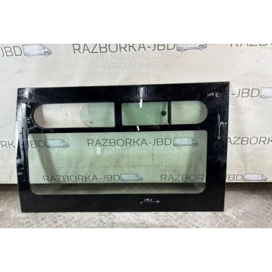 Стекло в кузов боковое правое (FIAT DUCATO 244 Кузов 2002-2006г + ЕЛАБУГА, заднее 139*85 с форточкой, Б/у)