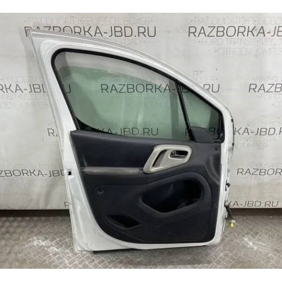 Дверь передняя левая (Citroen Berlingo 2008-2018, 9002Z3 Белый , Б/у)